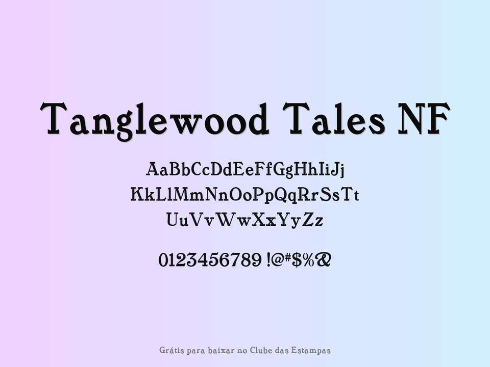 Fonte Tanglewood Tales Nf Grátis Para Baixar