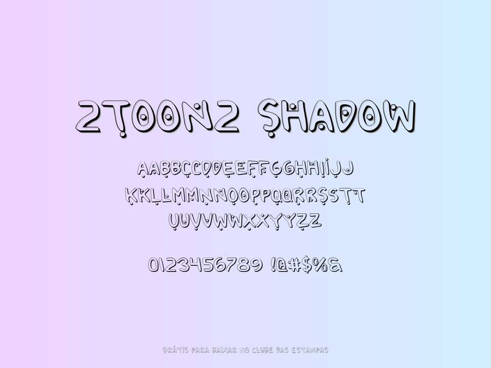 Fonte 2toon2 Shadow Grátis Para Baixar