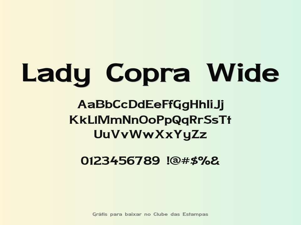 Fonte Lady Copra Wide Grátis Para Baixar