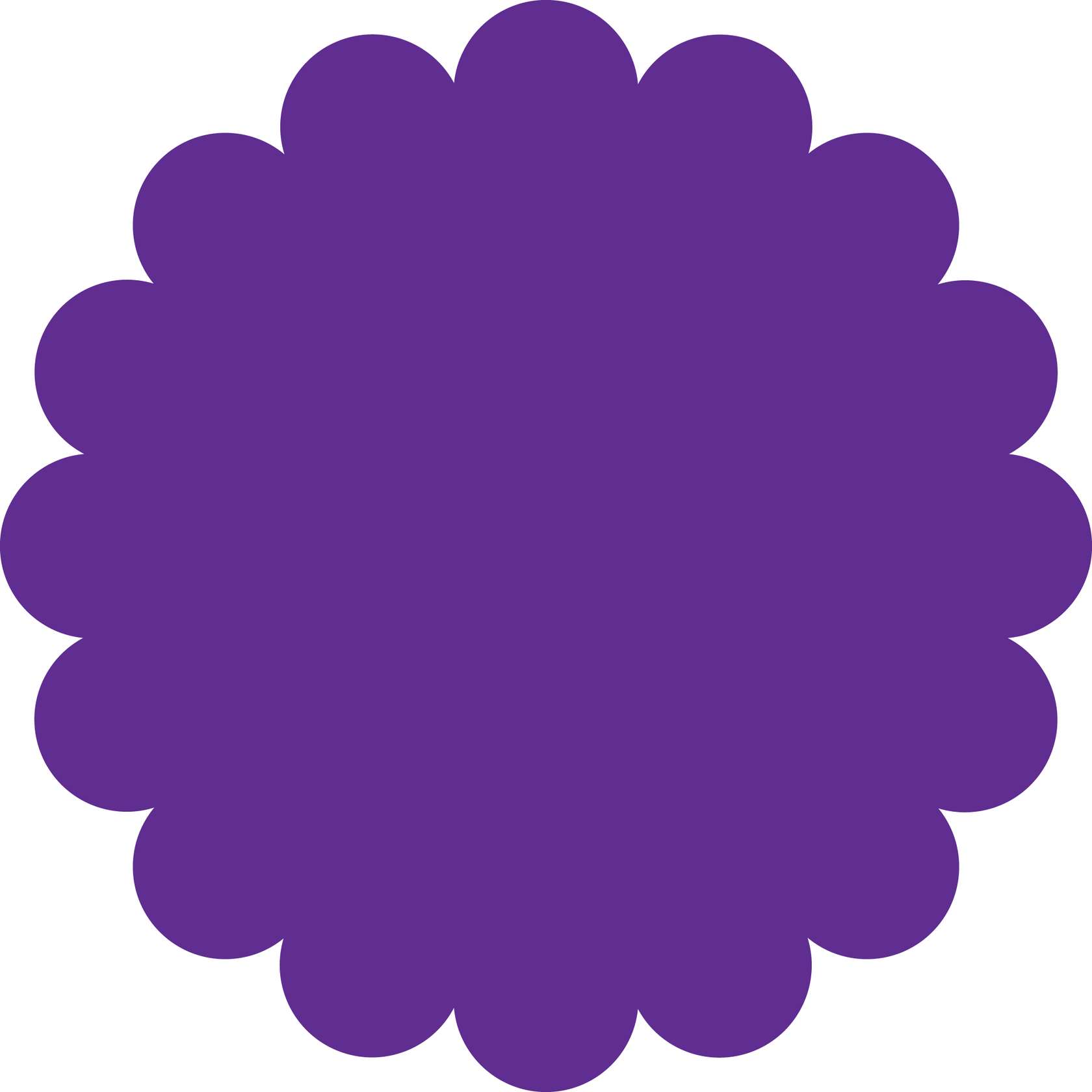 Forma Circular Roxa Festonada Design Png Grátis Para Baixar