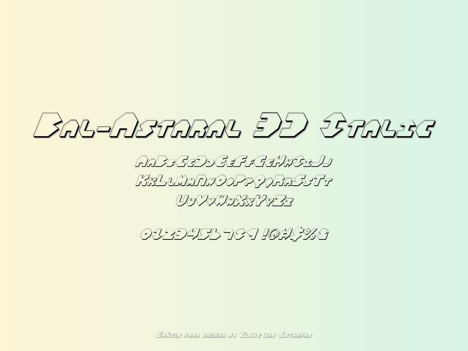 Fonte Bal Astaral 3d Italic Grátis Para Baixar