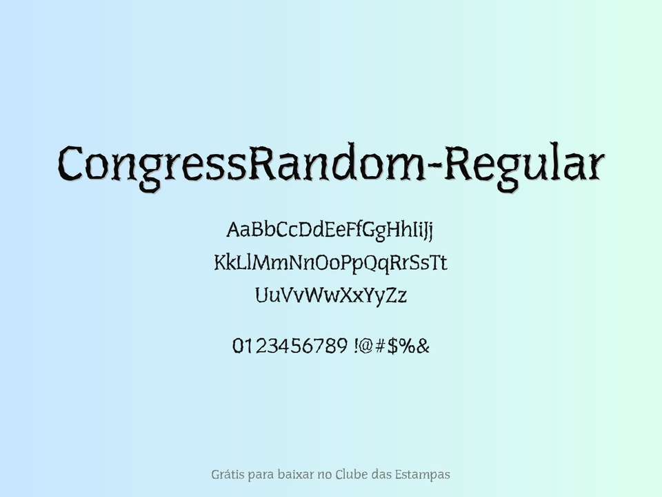 Fonte Congressrandom Regular Grátis Para Baixar