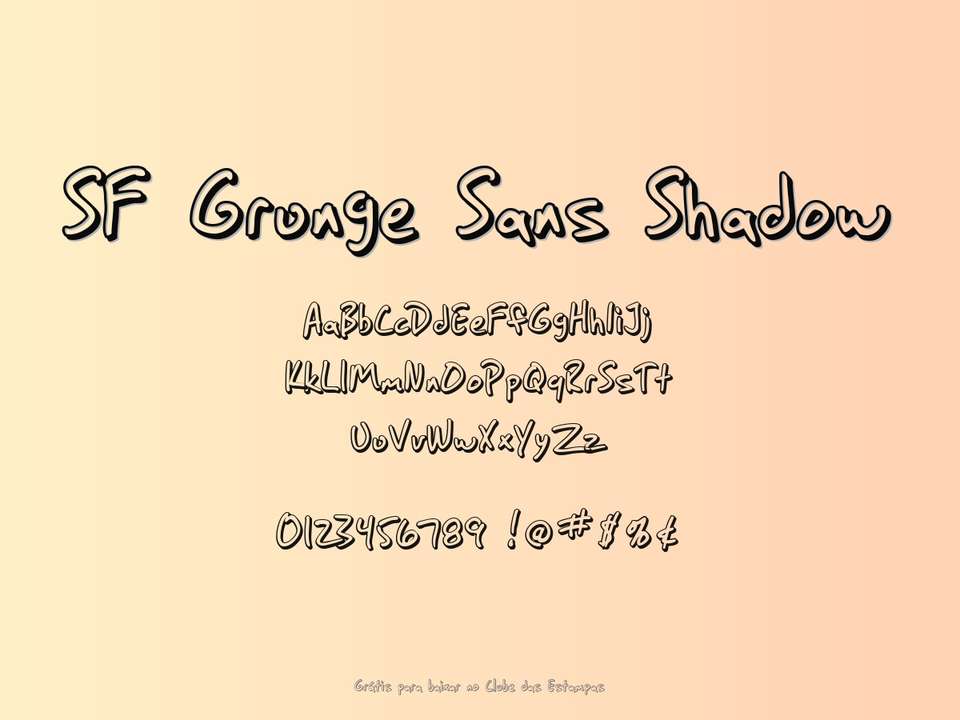 Fonte Sf Grunge Sans Shadow Grátis Para Baixar