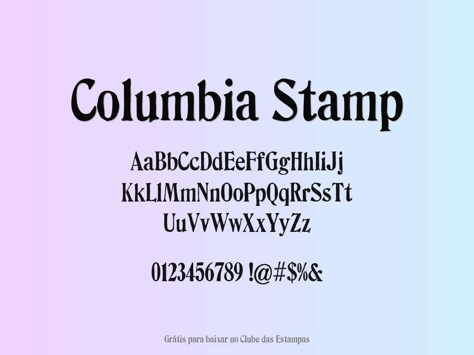 Fonte Columbia Stamp Grátis Para Baixar