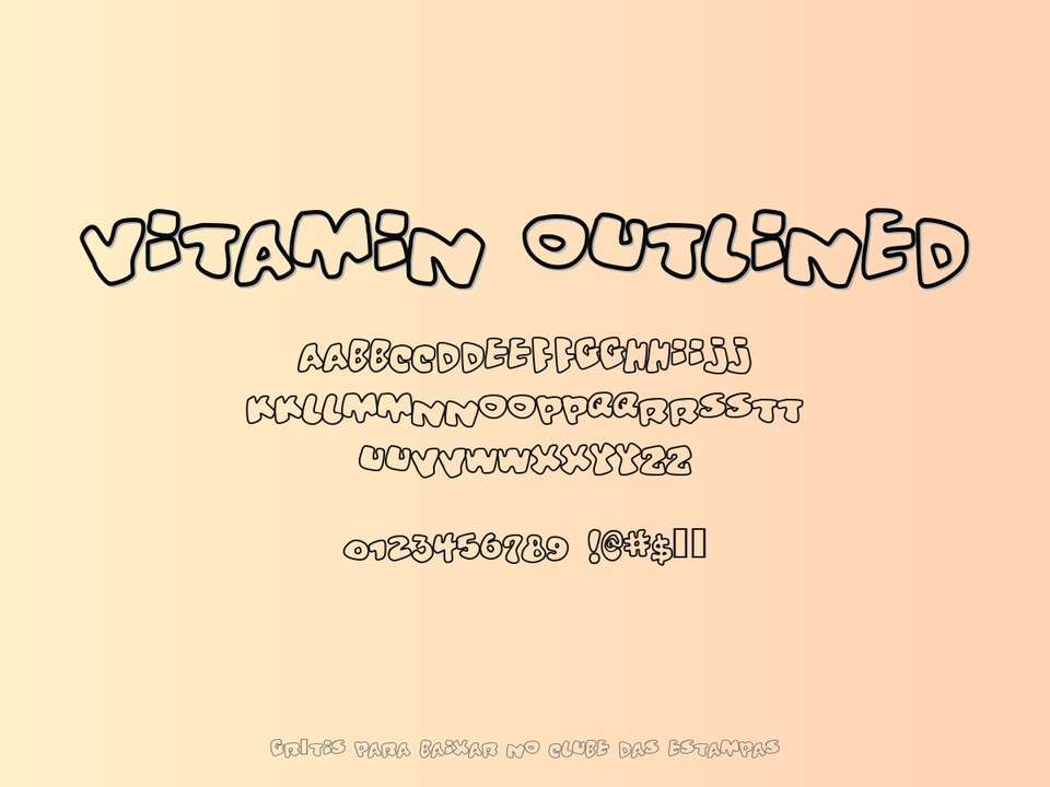 Fonte Vitamin Outlined Grátis Para Baixar