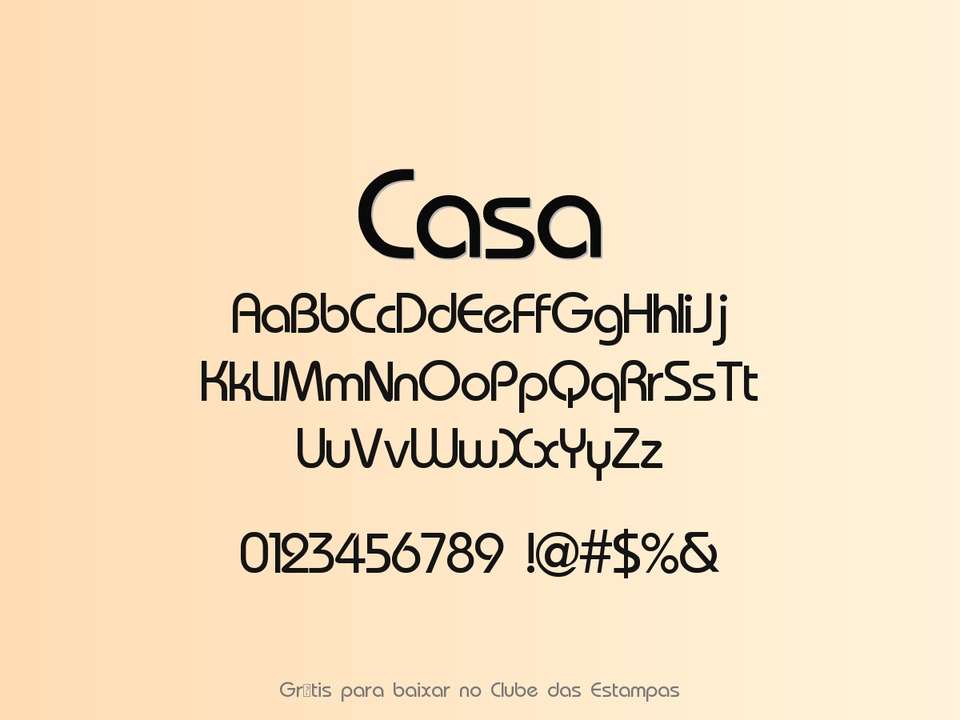 Fonte Casa Grátis Para Baixar