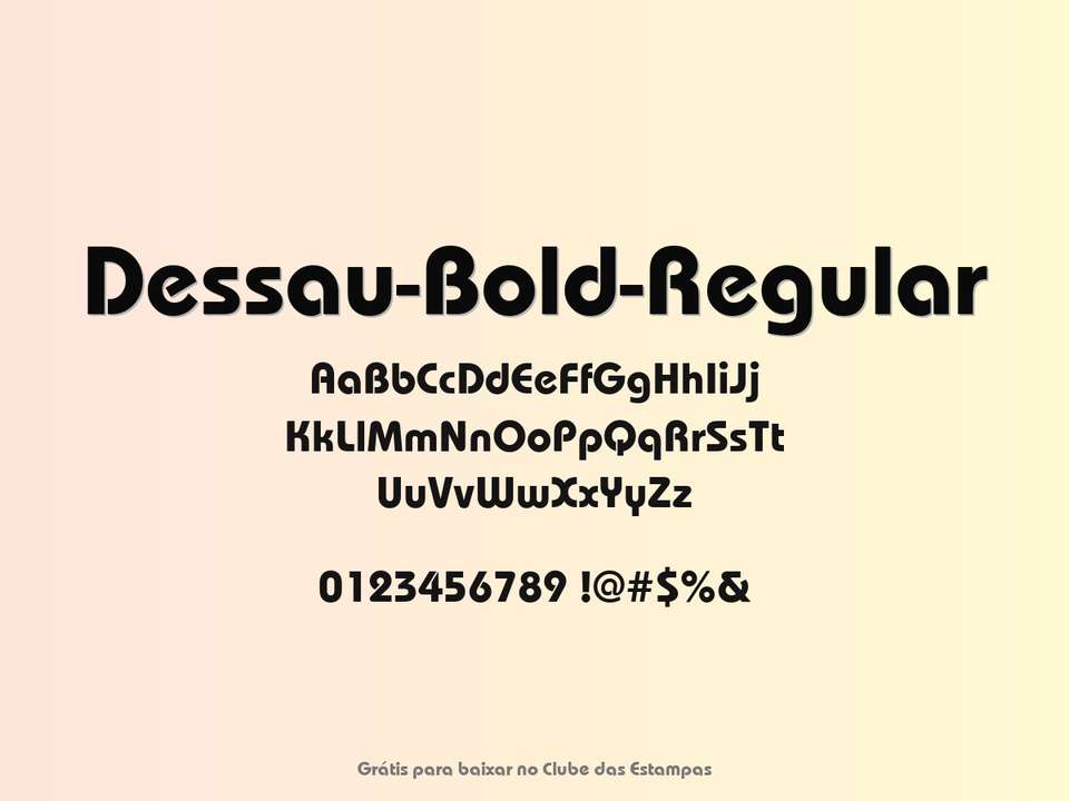 Fonte Dessau Bold Regular Grátis Para Baixar