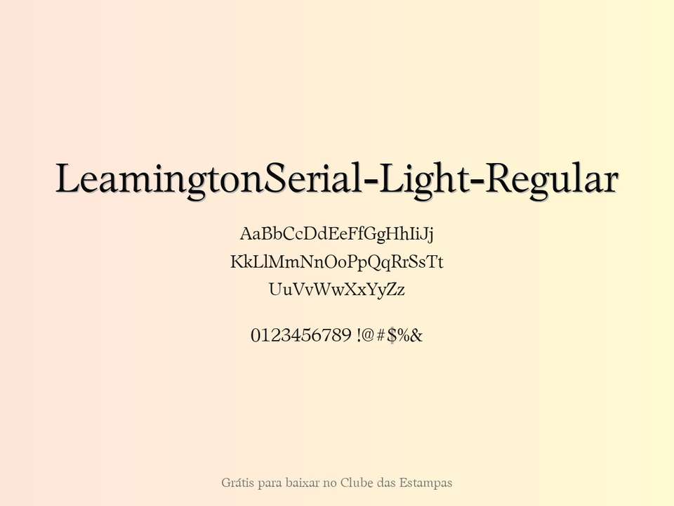 Fonte Leamingtonserial Light Regular Grátis Para Baixar