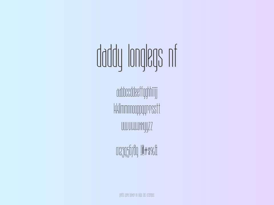 Fonte Daddy Longlegs Nf Grátis Para Baixar