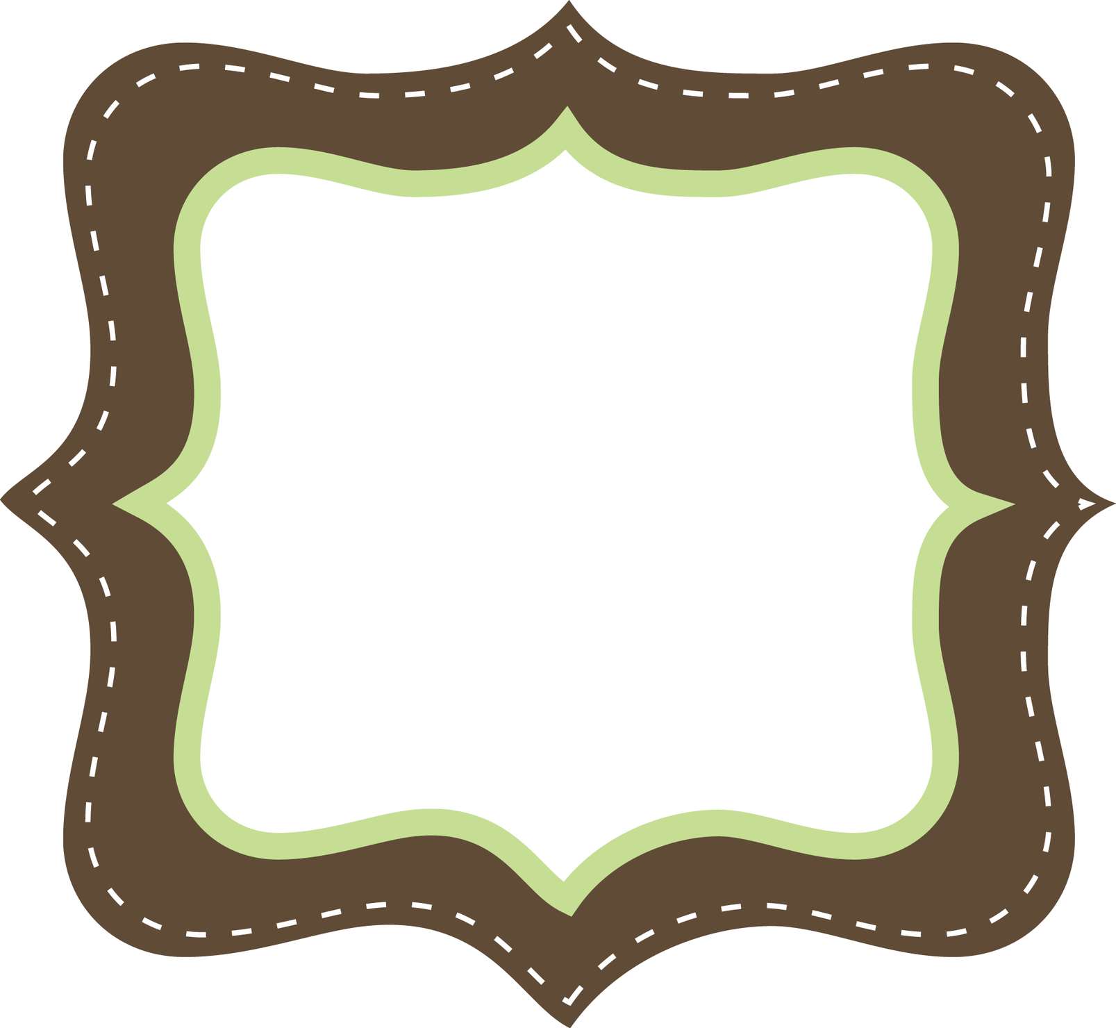Moldura Decorativa Marrom E Verde Design Png Grátis Para Baixar