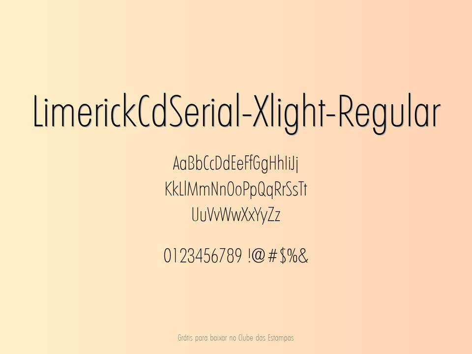 Fonte Limerickcdserial Xlight Regular Grátis Para Baixar