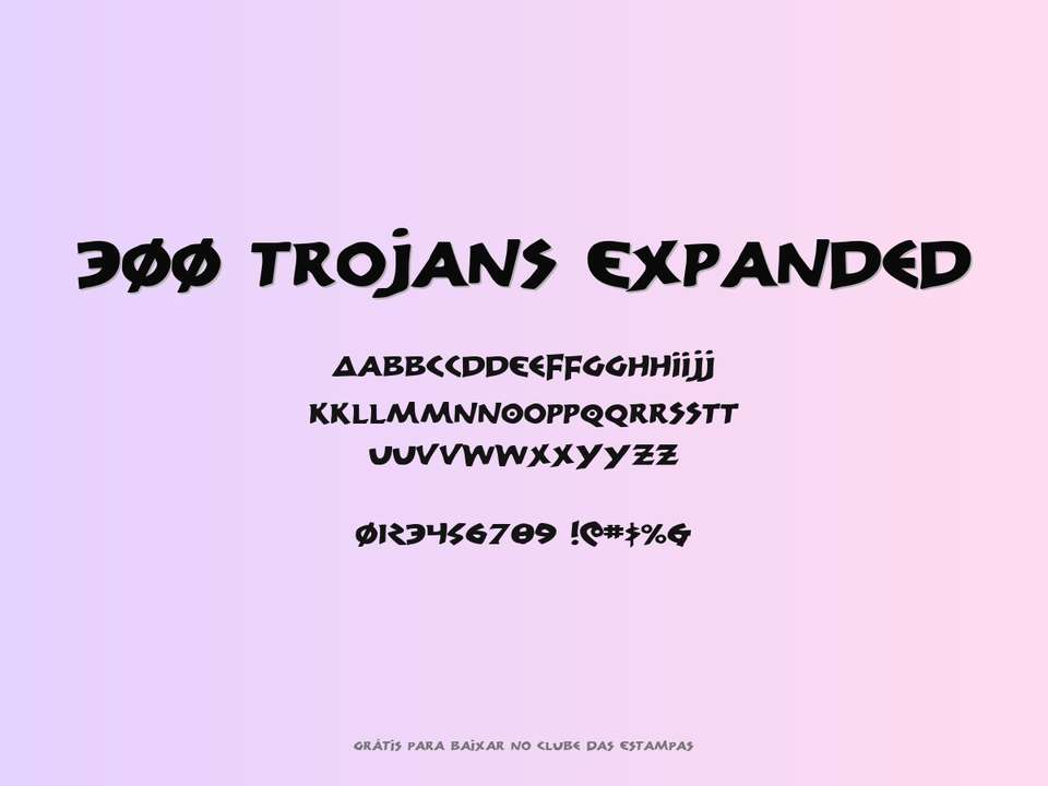 Fonte 300 Trojans Expanded Grátis Para Baixar