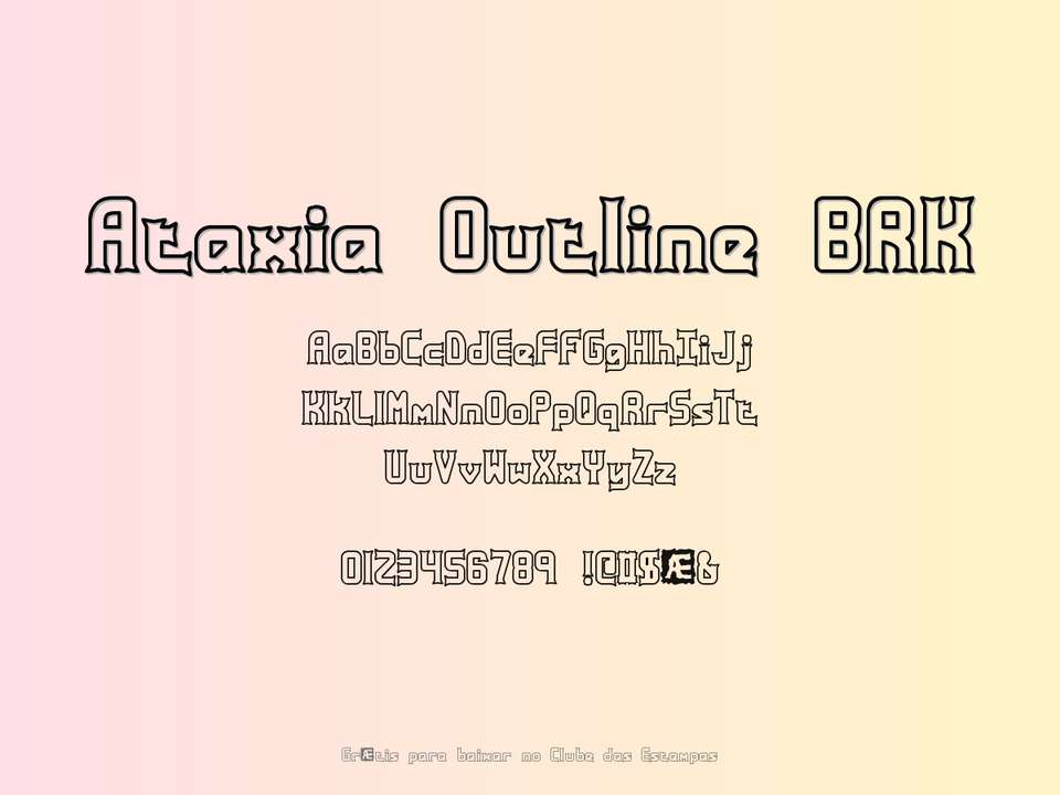 Fonte Ataxia Outline Brk Grátis Para Baixar