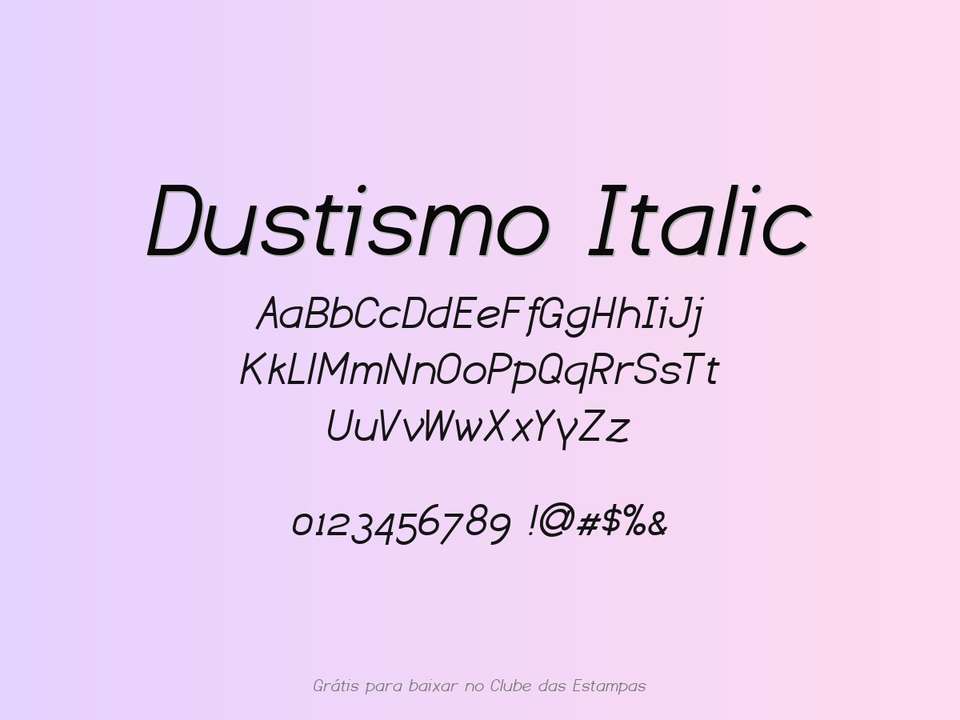 Fonte Dustismo Italic Grátis Para Baixar