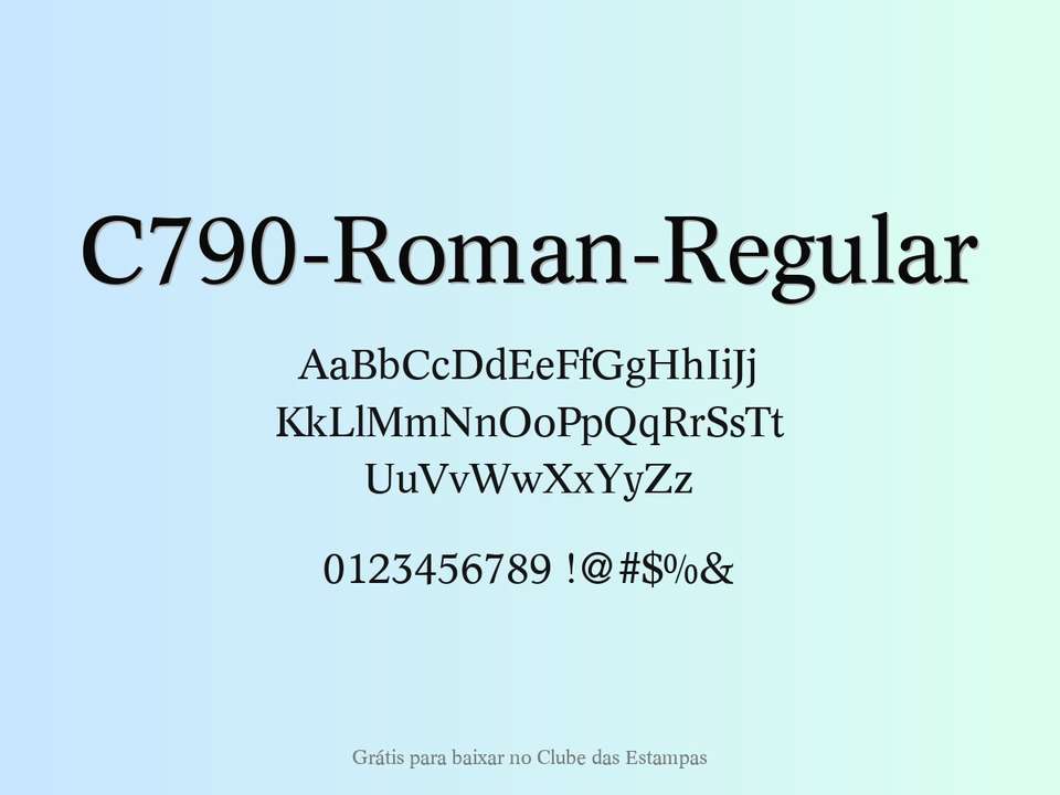 Fonte C790 Roman Regular Grátis Para Baixar