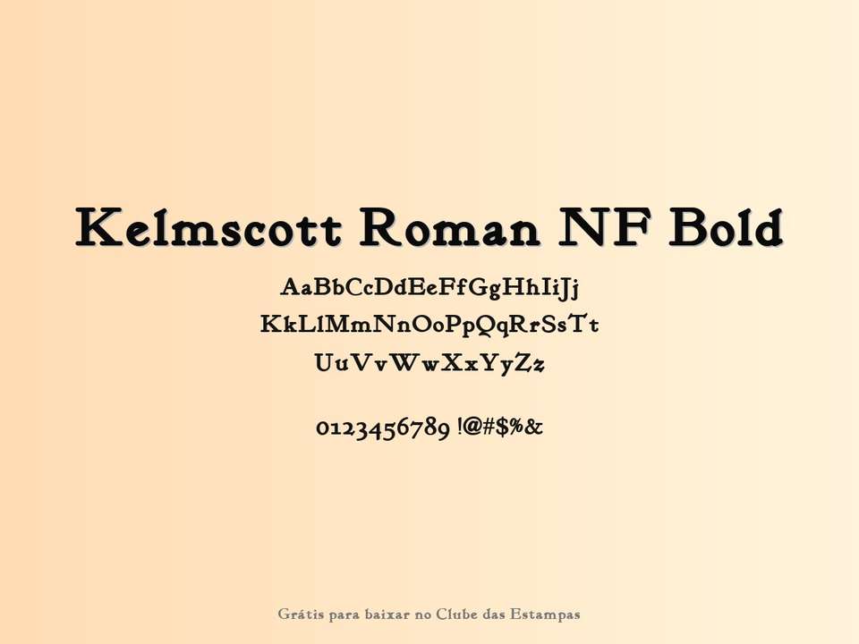 Fonte Kelmscott Roman Nf Bold Grátis Para Baixar