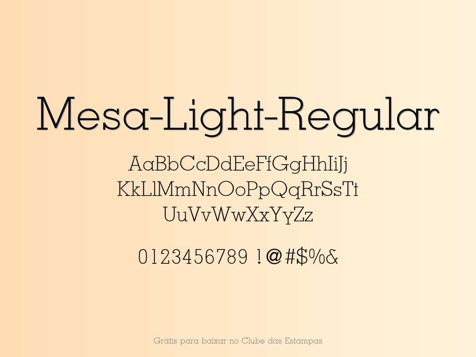 Fonte Mesa Light Regular Grátis Para Baixar