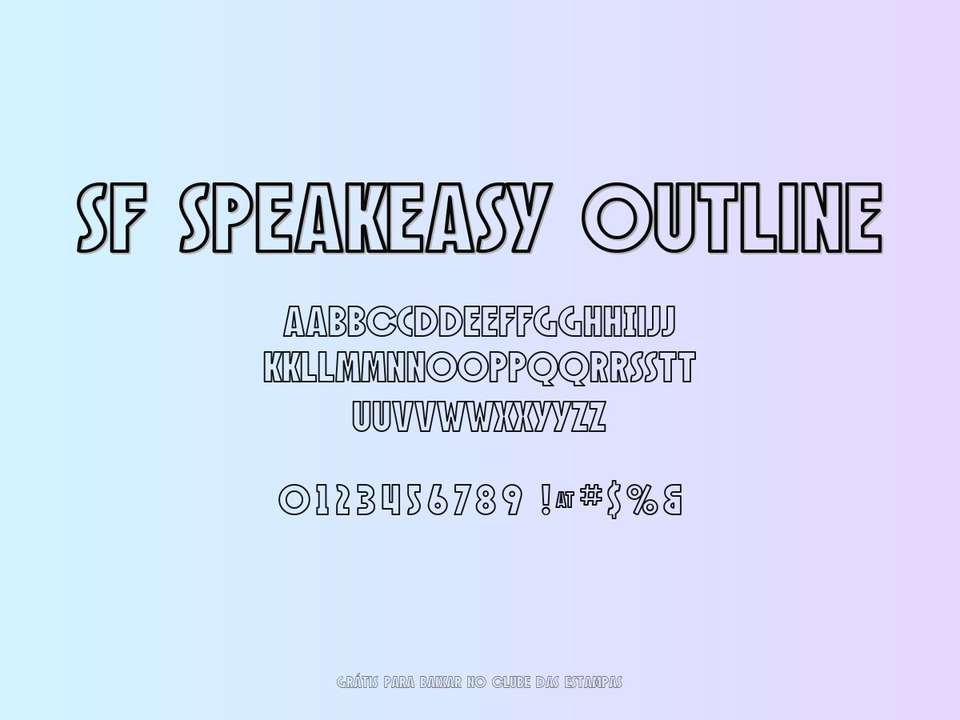 Fonte Sf Speakeasy Outline Grátis Para Baixar