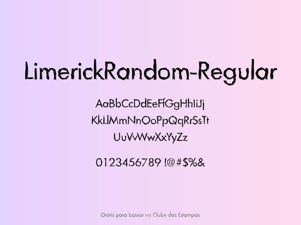 Fonte Limerickrandom Regular Grátis Para Baixar