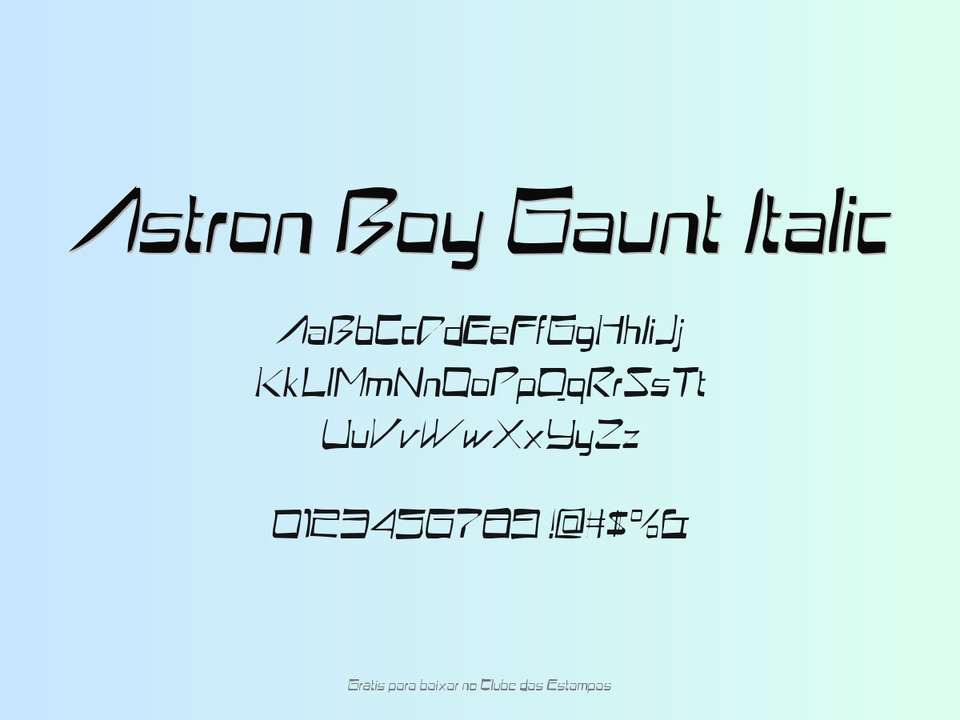 Fonte Astron Boy Gaunt Italic Grátis Para Baixar