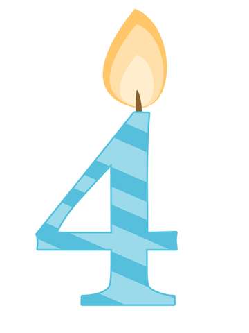 Elemento Numeral Aniversário Vela 4 Anos (5)