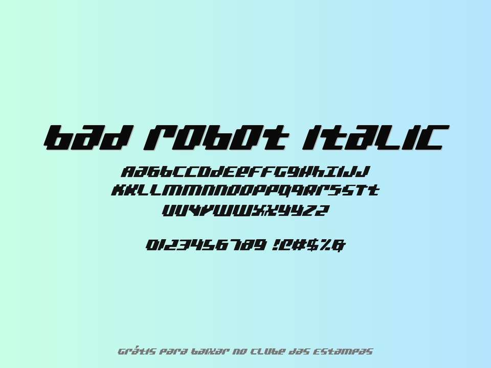 Fonte Bad Robot Italic Grátis Para Baixar