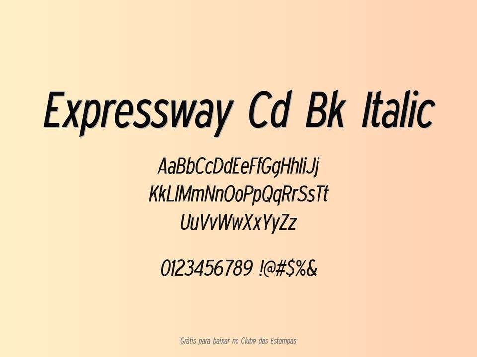 Fonte Expressway Cd Bk Italic Grátis Para Baixar