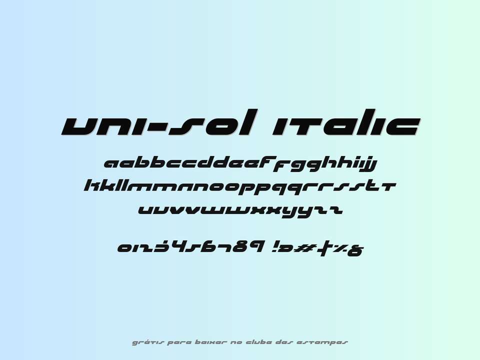 Fonte Uni Sol Italic Grátis Para Baixar