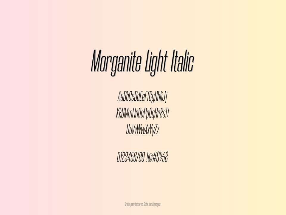 Fonte Morganite Light Italic Grátis Para Baixar