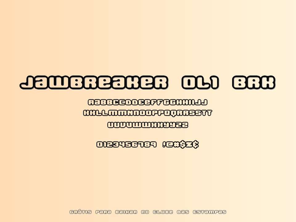 Fonte Jawbreaker Ol1 Brk Grátis Para Baixar