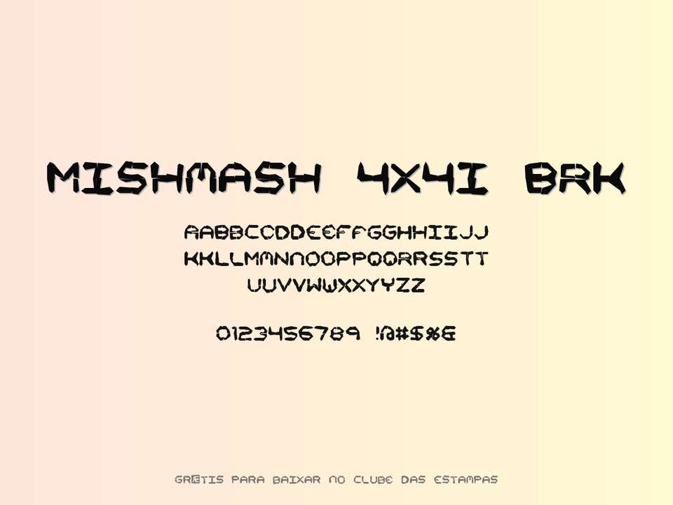 Fonte Mishmash 4x4i Brk Grátis Para Baixar
