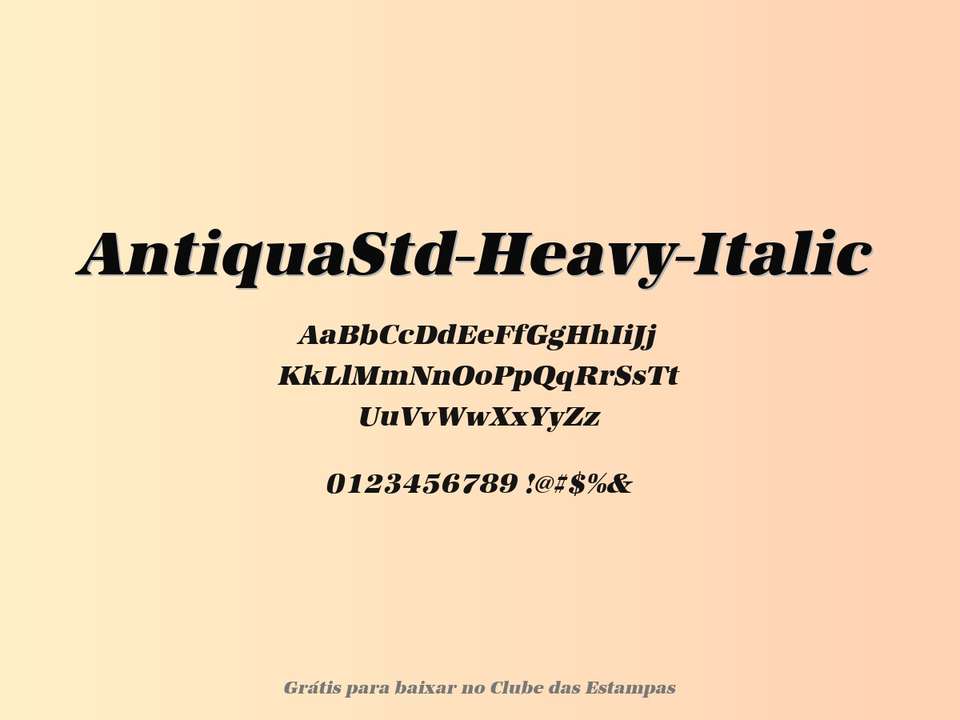 Fonte Antiquastd Heavy Italic Grátis Para Baixar
