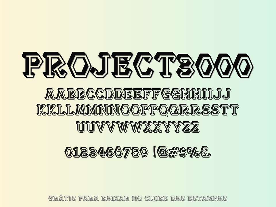 Fonte Project3000 Grátis Para Baixar