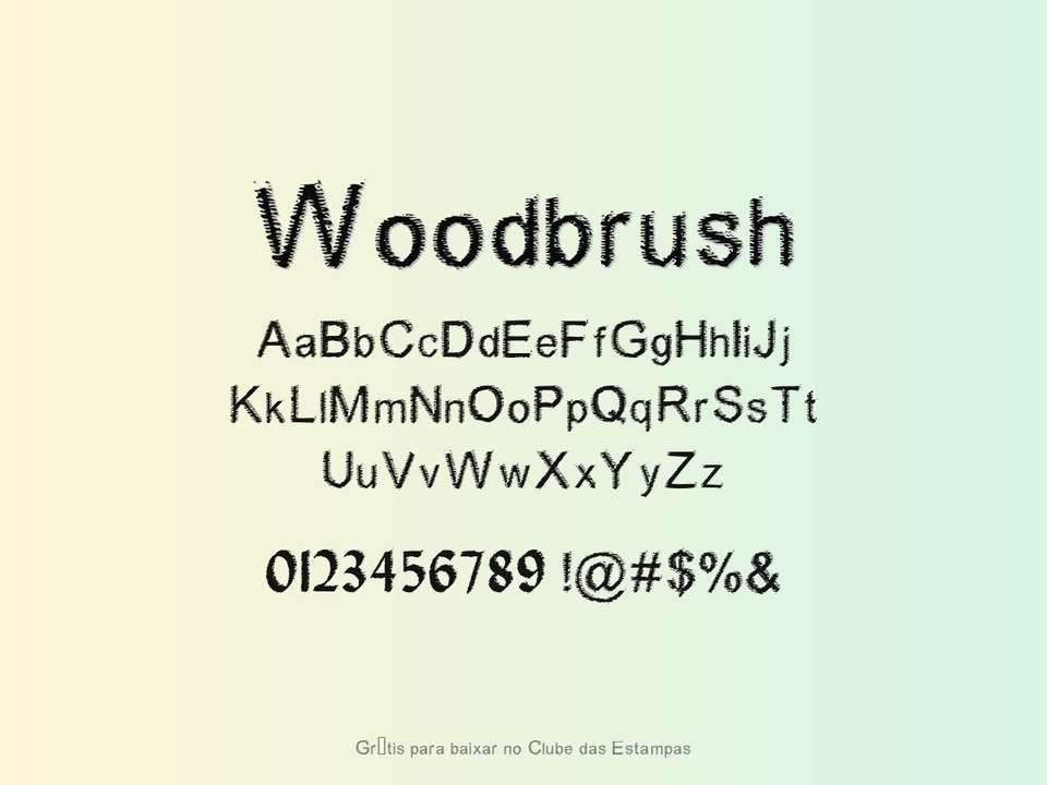 Fonte Woodbrush Grátis Para Baixar