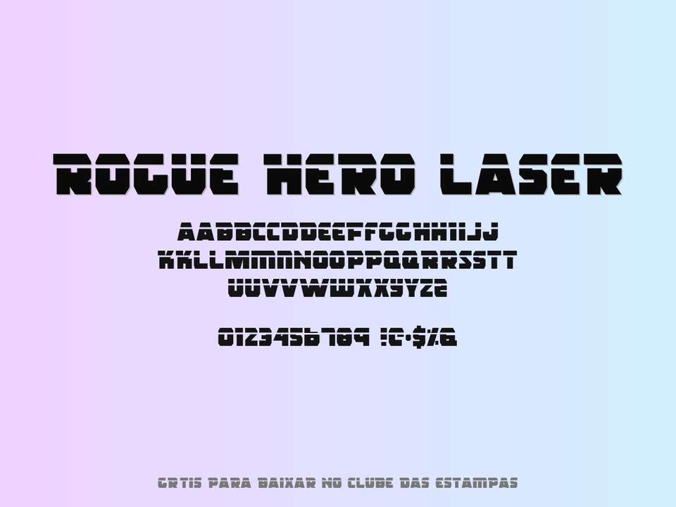 Fonte Rogue Hero Laser Grátis Para Baixar
