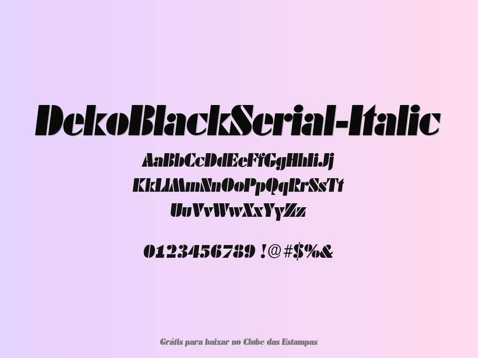 Fonte Dekoblackserial Italic Grátis Para Baixar