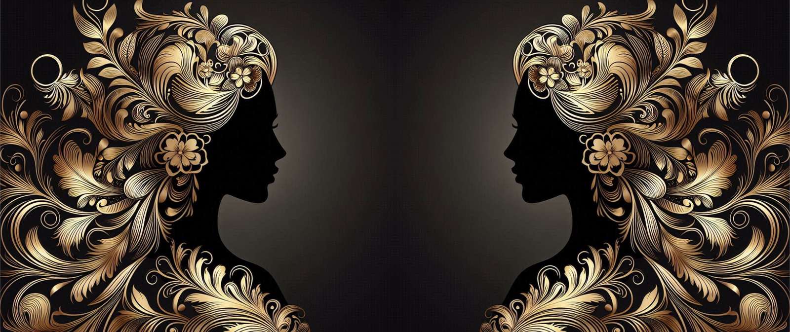 Ilustração Feminina Estilo Art Nouveau Dourado Arte Decorativa Png Arte Para Caneca Grátis Pra Baixa