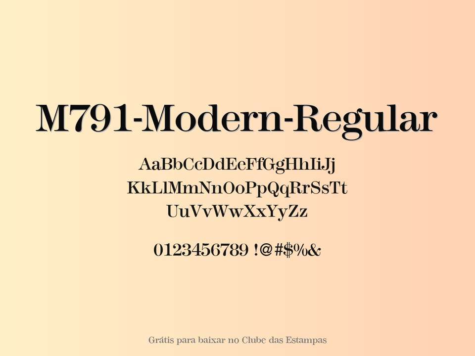 Fonte M791 Modern Regular Grátis Para Baixar