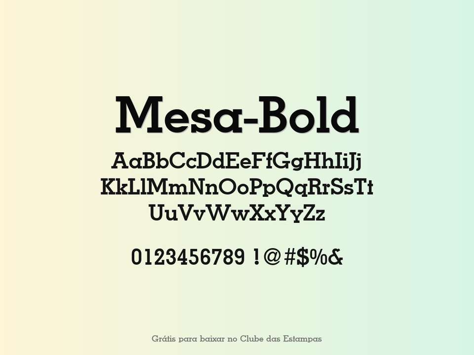 Fonte Mesa Bold Grátis Para Baixar