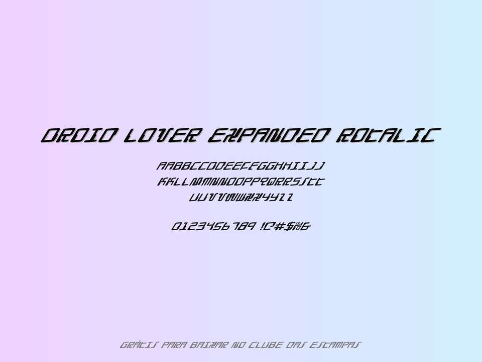 Fonte Droid Lover Expanded Rotalic Grátis Para Baixar