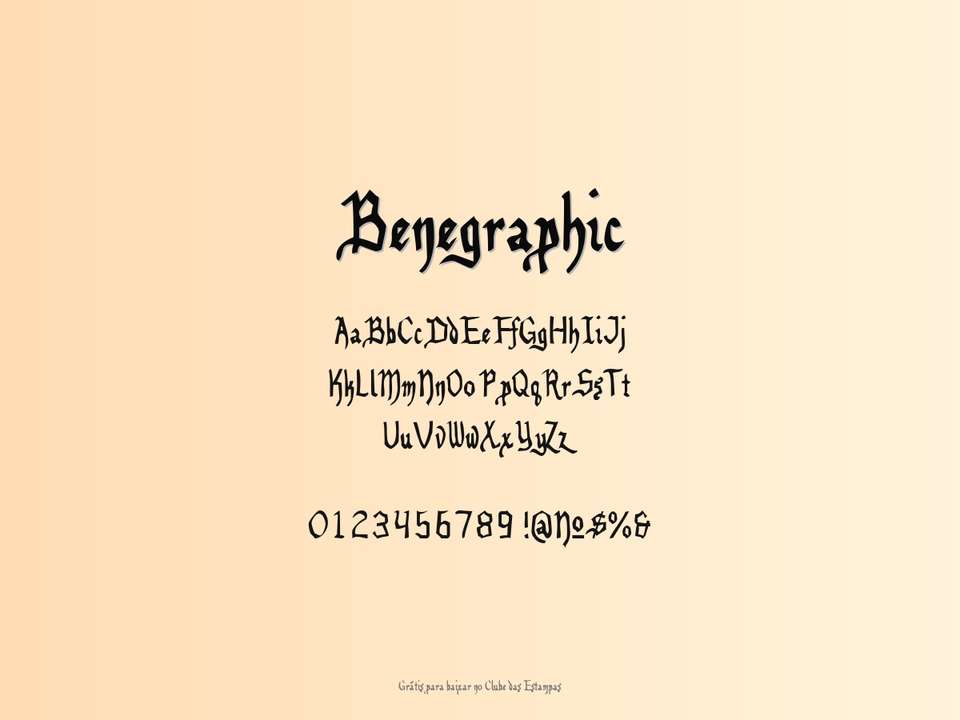 Fonte Benegraphic Grátis Para Baixar