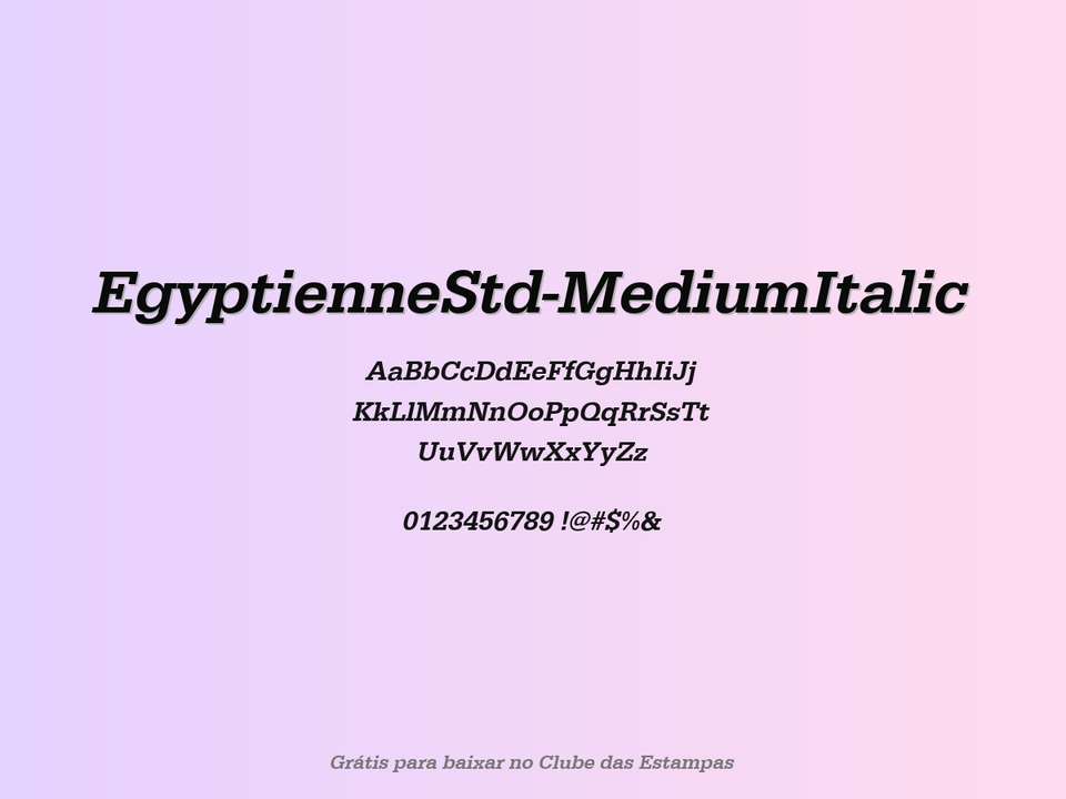 Fonte Egyptiennestd Mediumitalic Grátis Para Baixar