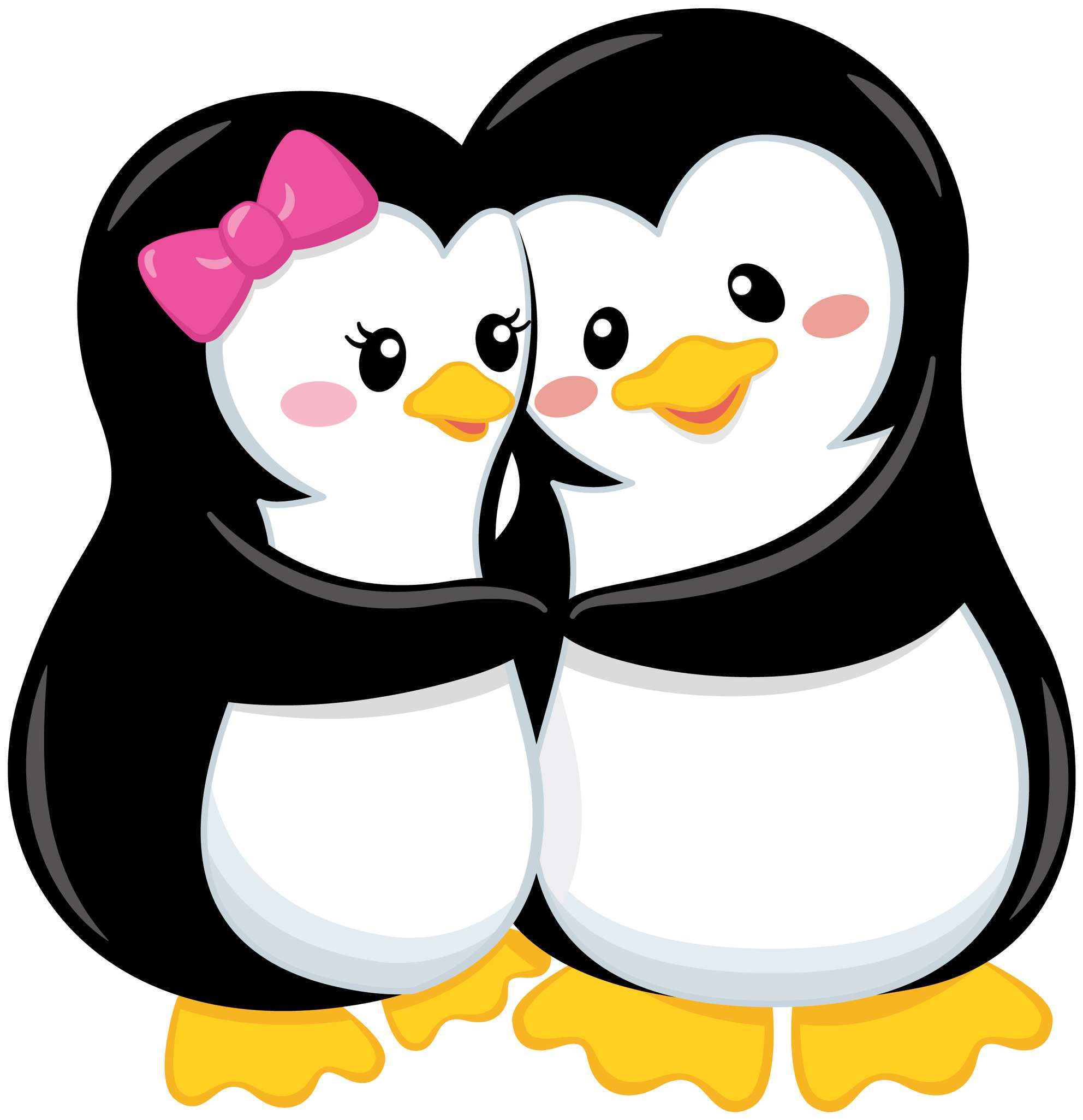 Casal De Pinguins Românticos Romance Png Grátis Para Baixar