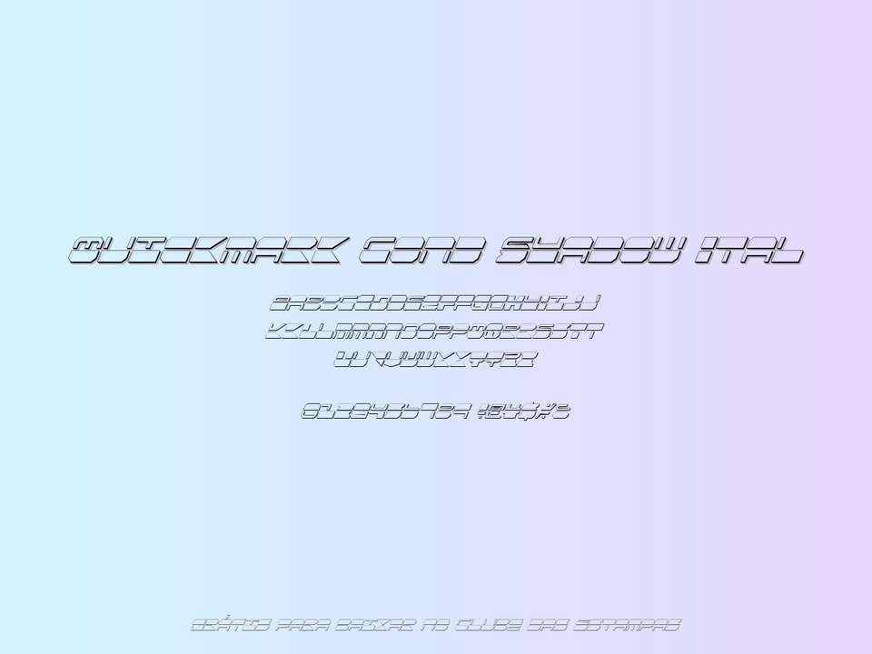 Fonte Quickmark Cond Shadow Ital Grátis Para Baixar