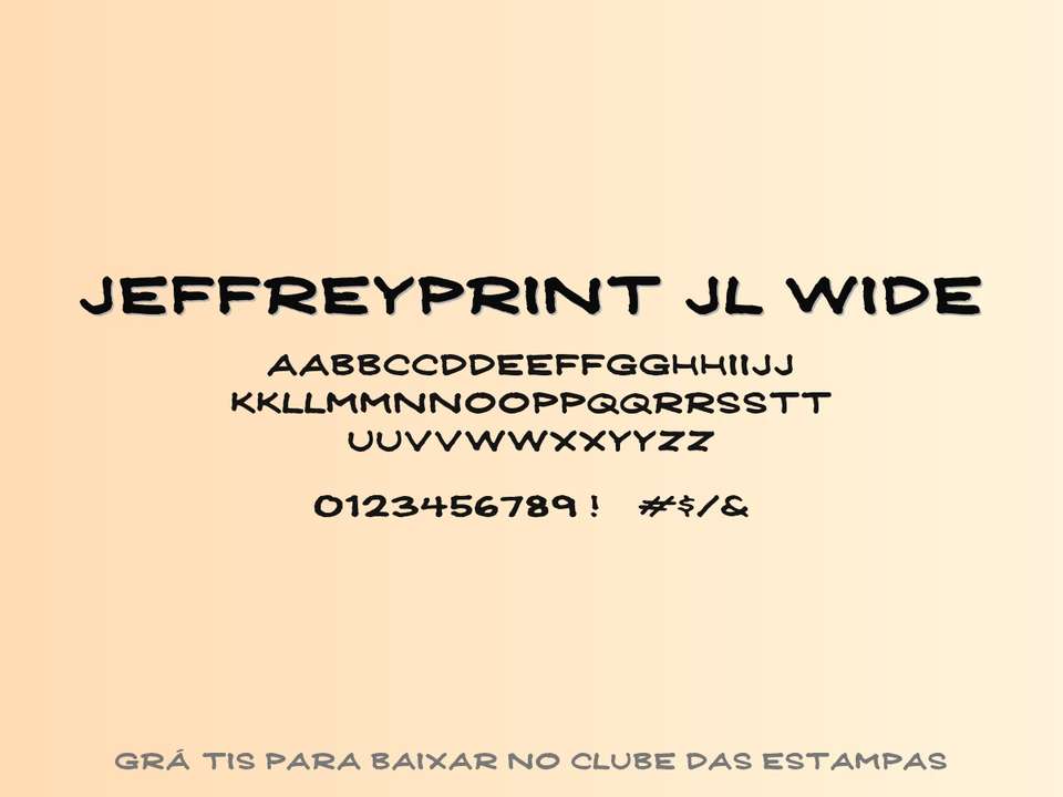 Fonte Jeffreyprint Jl Wide Grátis Para Baixar