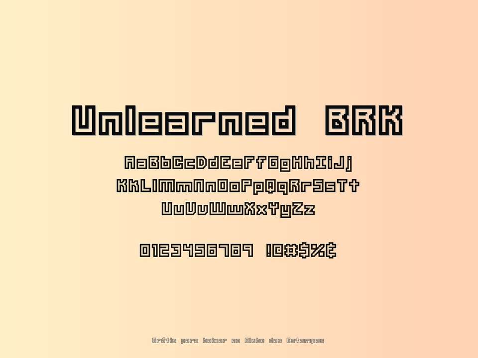 Fonte Unlearned Brk Grátis Para Baixar