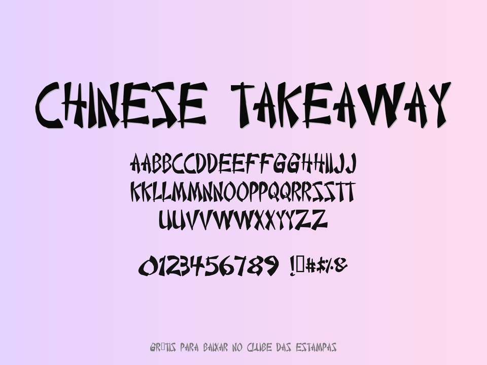Fonte Chinese Takeaway Grátis Para Baixar