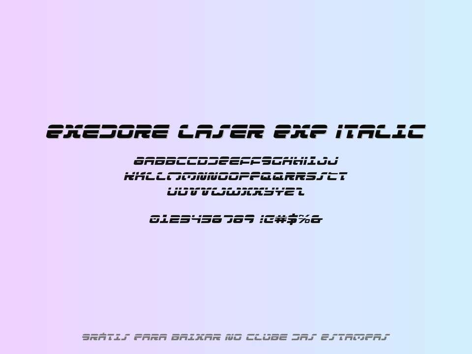 Fonte Exedore Laser Exp Italic Grátis Para Baixar