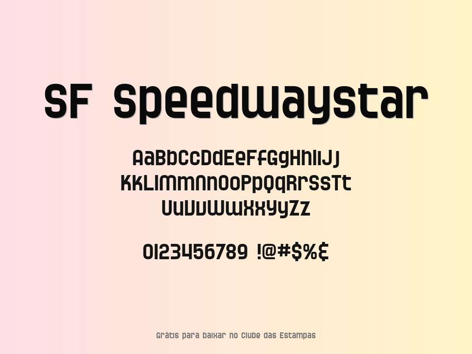 Fonte Sf Speedwaystar Grátis Para Baixar