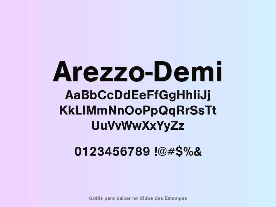 Fonte Arezzo Demi Grátis Para Baixar